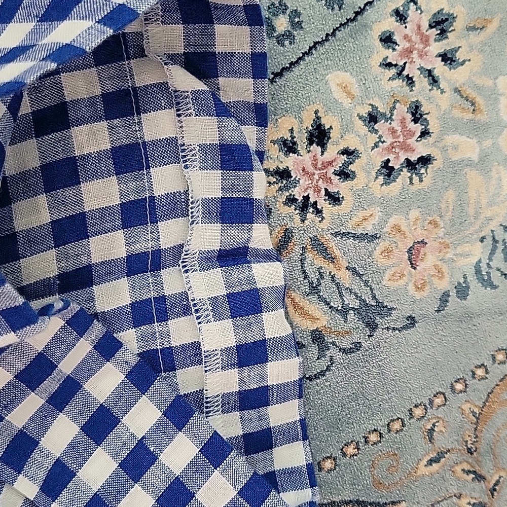 J. Crew Linen Petite Blue Gingham Pants Size 4P - Picture 11 of 11